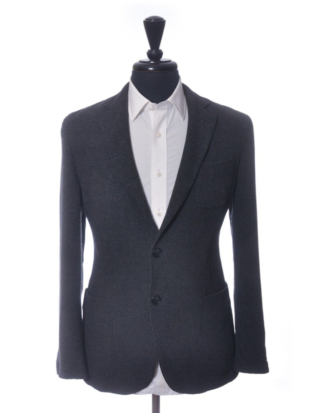 Giorgio Armani Charcoal Grey Knit Upton Blazer 40R 35889